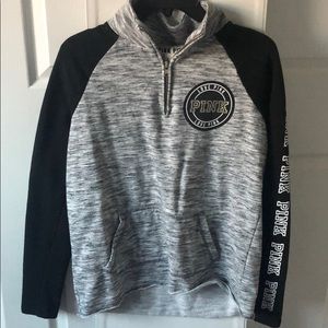 VS PINK Marled Gray and Black Pullover